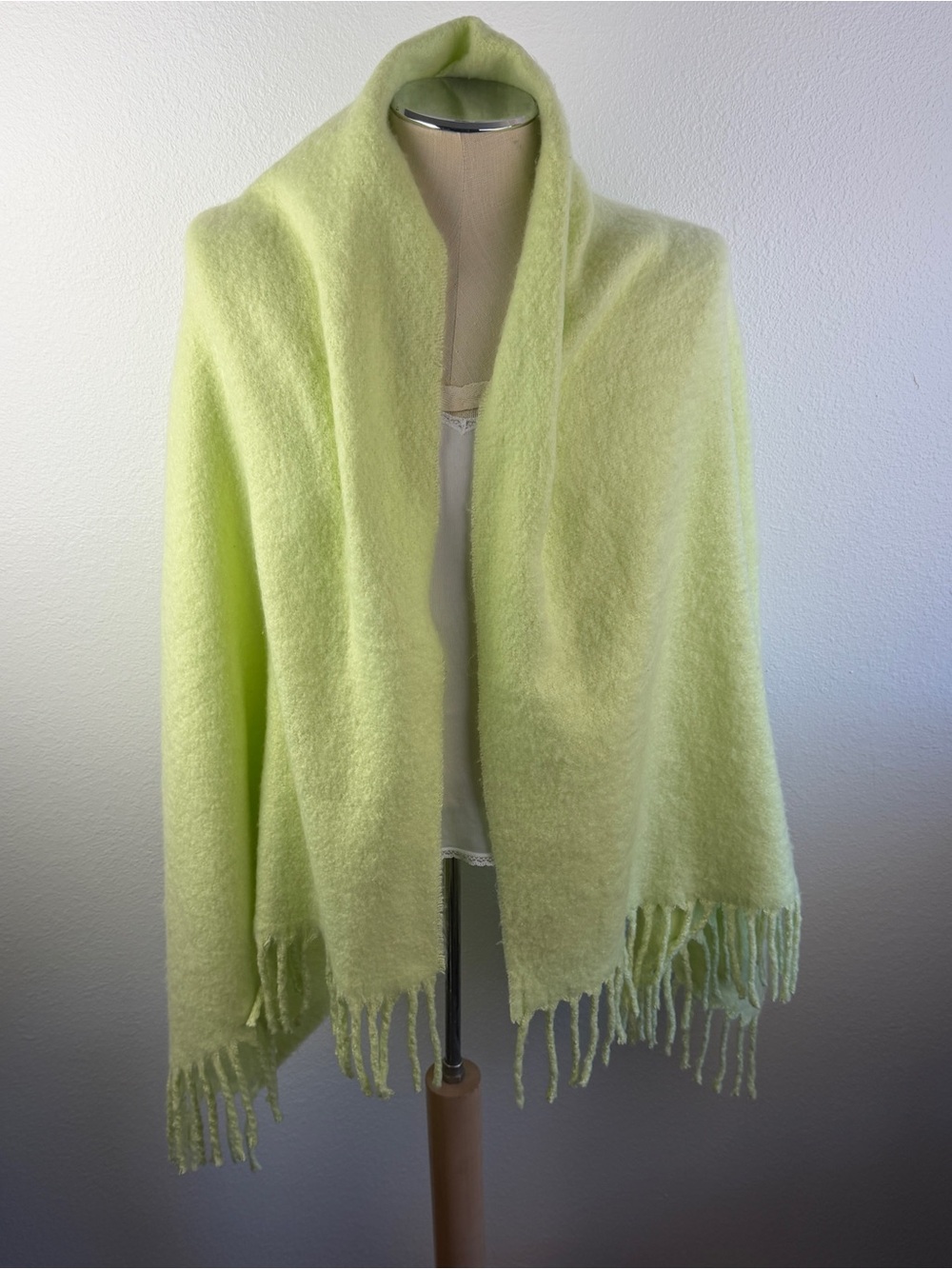 Neon Yellow Fluffy Fleece Scarf